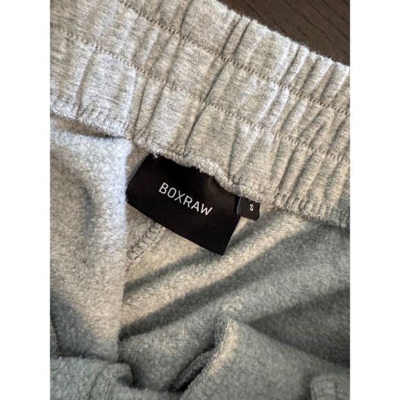 BOXRAW Joggers Womens Small Gray Fleece Sweatpants Loungewear Streetwear - Picture 5 of 5
